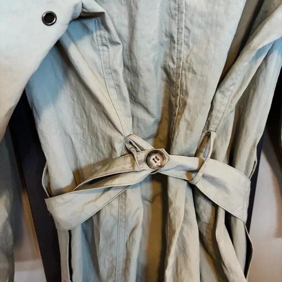 Vintage Banana Republic Men’s Green Trench Raincoat - size S - Picture 9 of 12